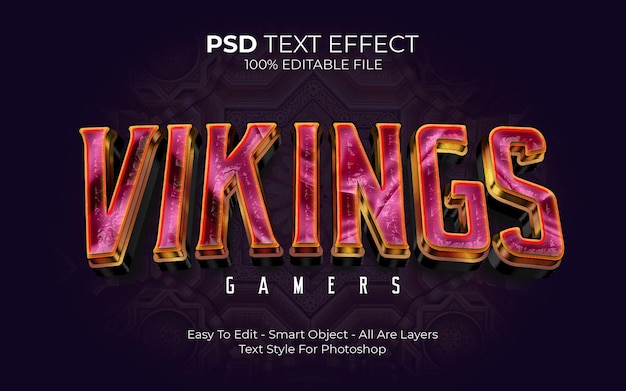 PSD efecto de texto en 3d