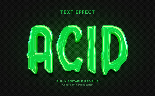 PSD efecto de texto ácido