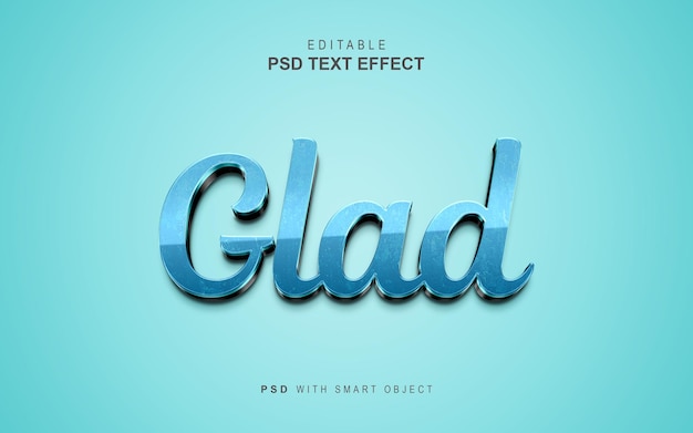 PSD efecto de texto alegre creativo.