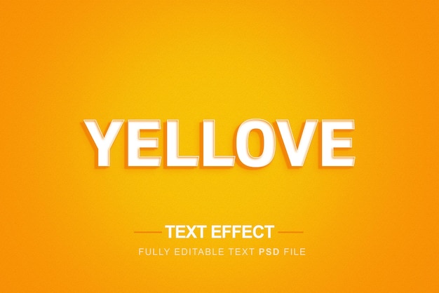 efecto de texto amarillo