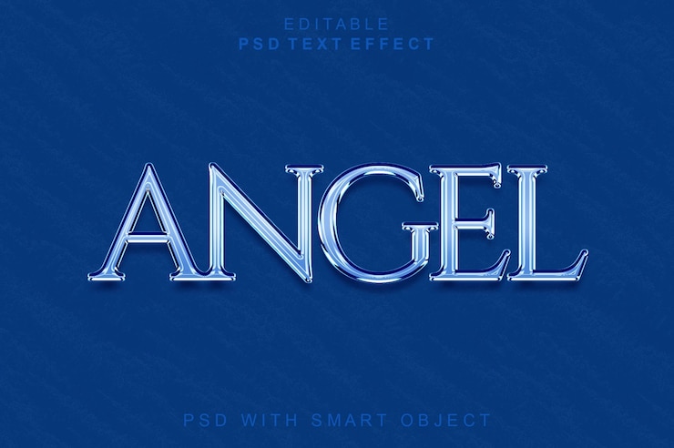 PSD efecto de texto angel luxury psd