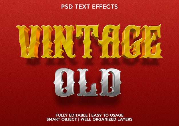 Efecto de texto antiguo