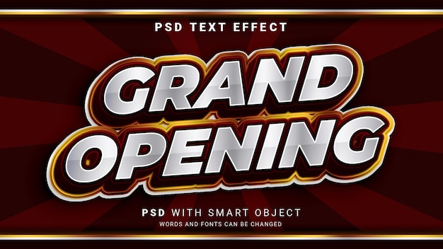 PSD efecto de texto de apertura 3d