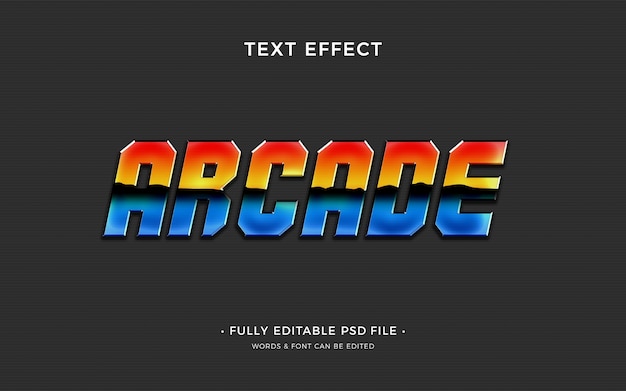 Efecto de texto arcade