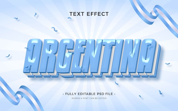 Efecto de texto argentino