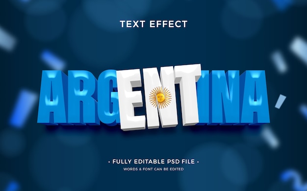 Efecto de texto argentino