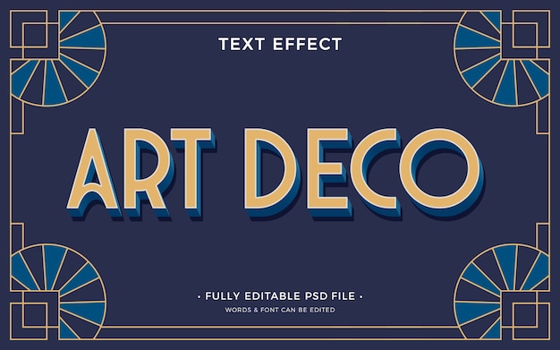 PSD efecto de texto art déco