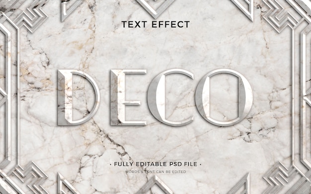 PSD efecto de texto art déco