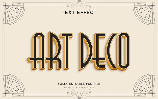 Efecto de texto art déco