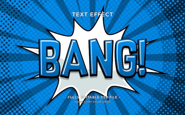 PSD efecto de texto bang