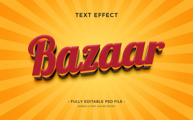 PSD efecto de texto de bazar