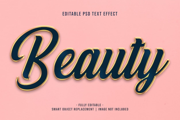 PSD efecto de texto de belleza