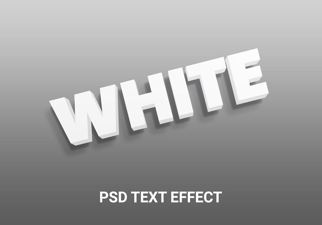 Efecto de texto blanco limpio creativo