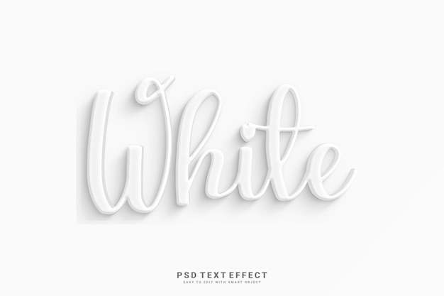 PSD efecto de texto blanco