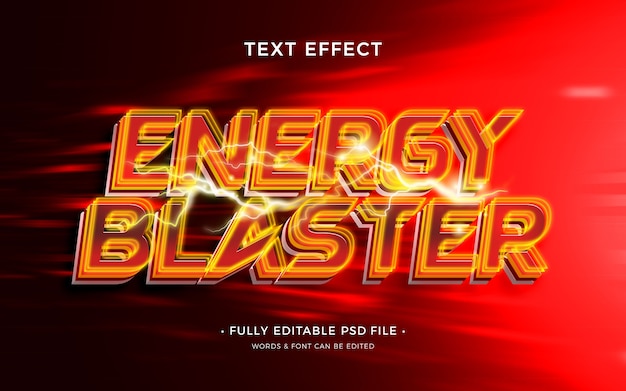 PSD efecto de texto de blaster