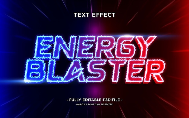 PSD efecto de texto de blaster