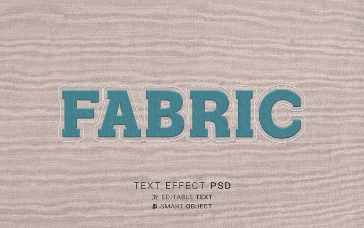 PSD efecto de texto de bordado creativo