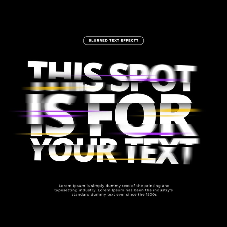 PSD efecto de texto borroso flash