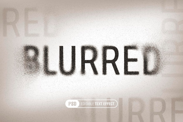 Efecto de texto borroso Photoshop PSD