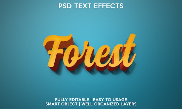 Efecto de texto del bosque