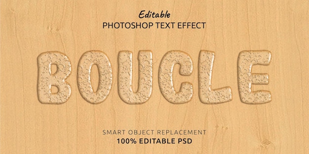 Efecto de texto Boucle Photoshop