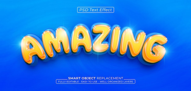 Efecto de texto brillante juvenil estilo 3D editable