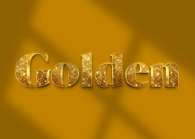 PSD efecto de texto de brillo dorado elegante de lujo psd