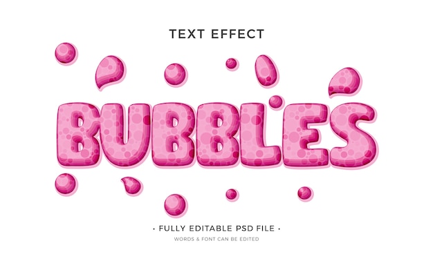 Efecto de texto en burbuja