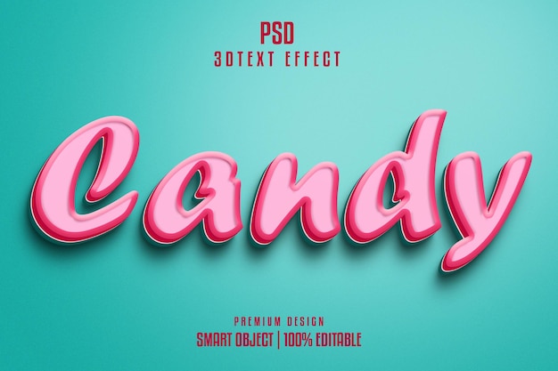 Efecto de texto Candy 3D