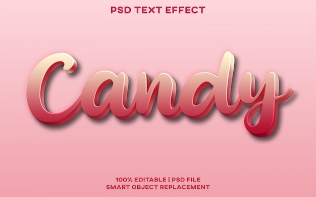 PSD efecto de texto de caramelo