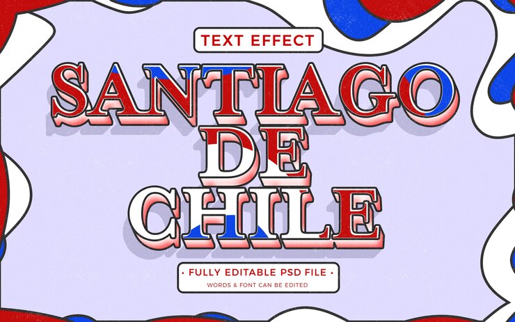 PSD efecto de texto de chile