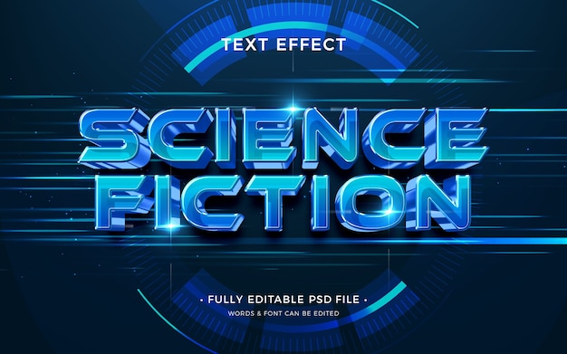 Efecto de texto de ciencia ficción.