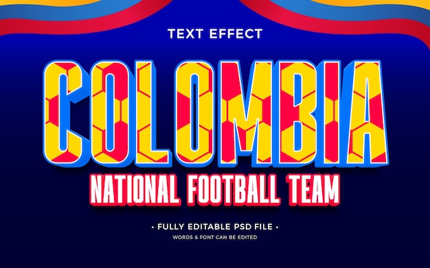 efecto de texto colombiano
