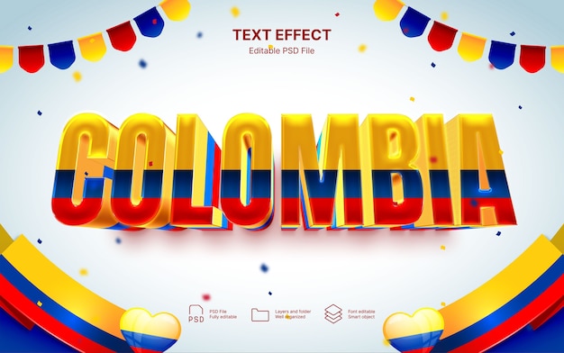 efecto de texto colombiano
