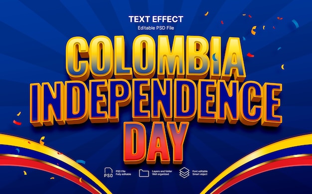 efecto de texto colombiano