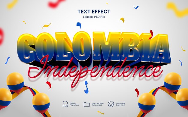 efecto de texto colombiano