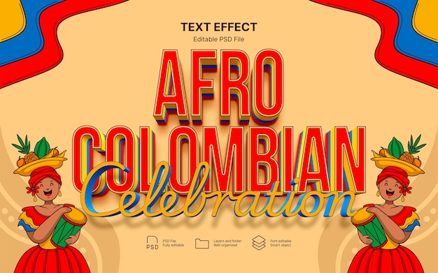 efecto de texto colombiano