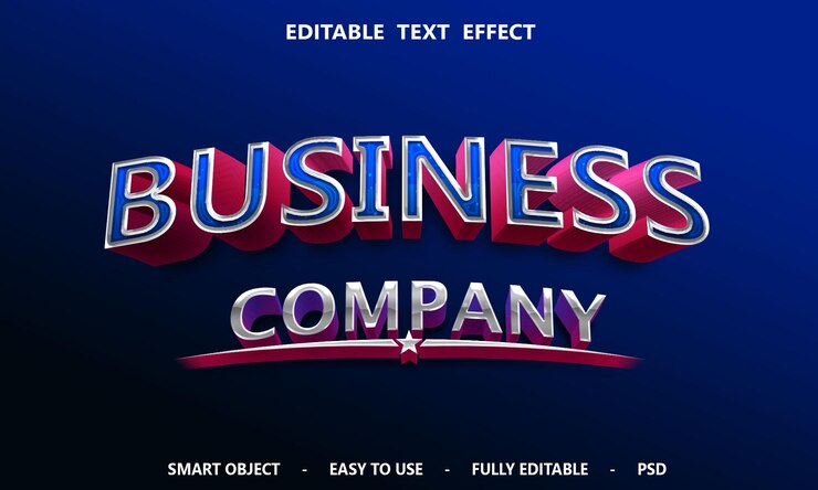 PSD efecto de texto colorido 3d
