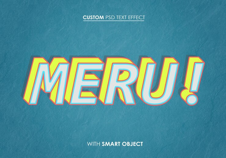Efecto de texto colorido simple PSD editable