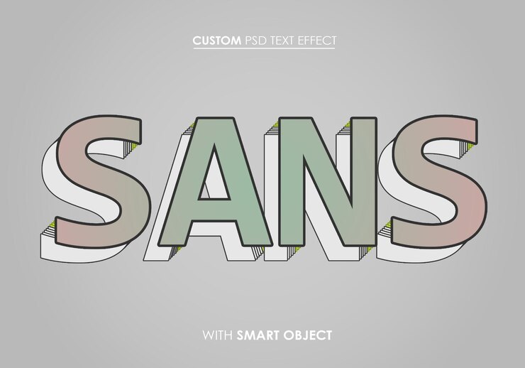 Efecto de texto colorido simple PSD editable