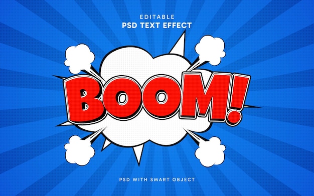 Efecto de texto cómico Boom