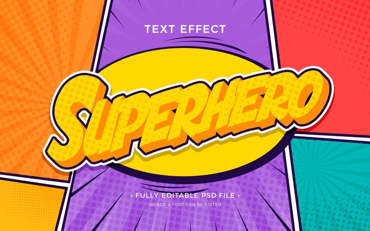 PSD efecto de texto cómico