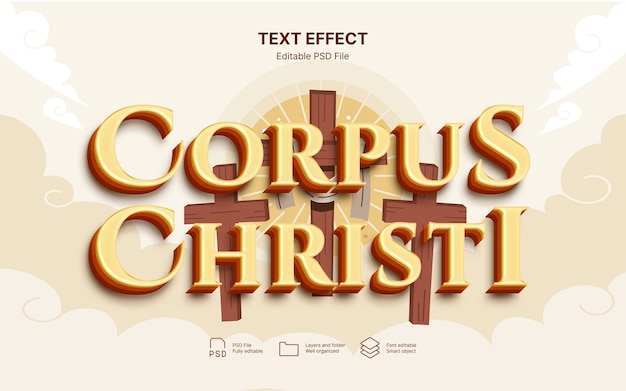 Efecto de texto del Corpus Christi