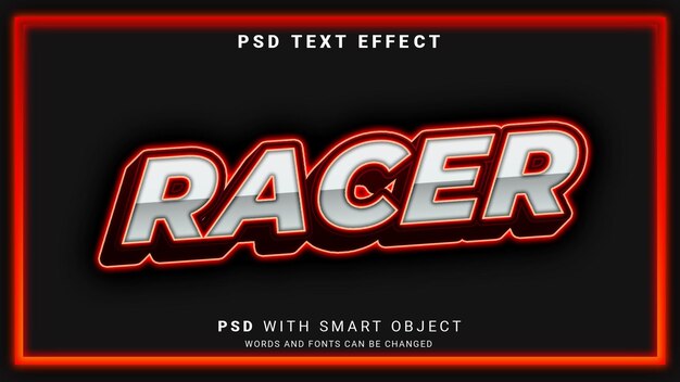 PSD efecto de texto de corredor 3d