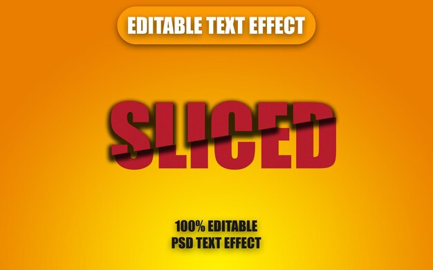 Efecto de texto cortado en PSD en fondo de gradiente amarillo
