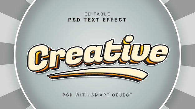 efecto de texto creativo 3d