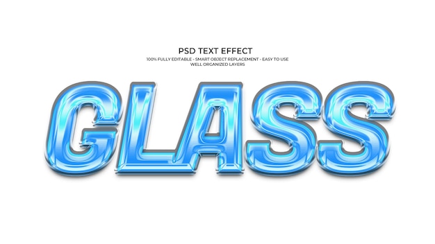 Efecto de texto de cristal