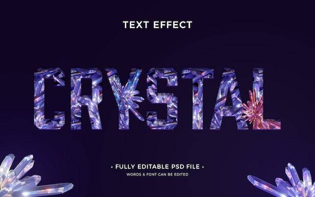 Efecto de texto de cristal