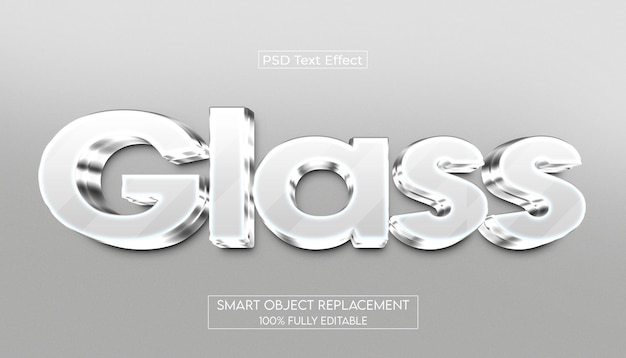 Efecto de texto de cristal