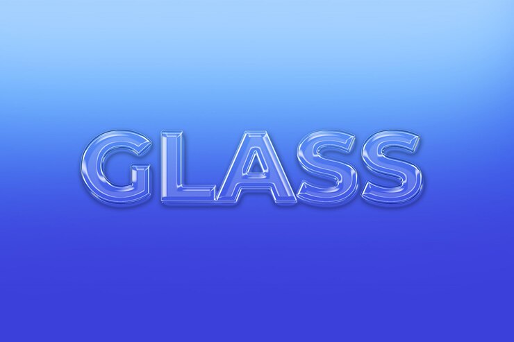 PSD efecto de texto de cristal